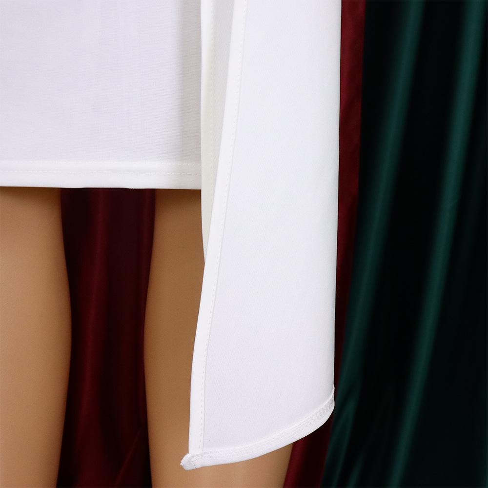 JKASHDK Women's Fashion Autumn Winter Solid Color Print Plus Size Long Sleeve V-Neck High Waist Casual Dresses