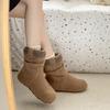 Women's Soft Elastic Thick Sole Heightening Winter Fur One Warm Cold Padded Snow Boots Non-slip Wear Casual Sports Plush Cotton Boots