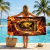Wolverhampton Wanderers Fußball Strandtuch Weiches Mikrofaser Sommerhandtuch Schnelltrocknend Saugfähiges Handtuch für Strand Schwimmbad Reisen