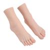 Silicone Foot Model Soft Touch Flexible Joint Positioning Realistic Mannequin Foot for Nail Art Jewe