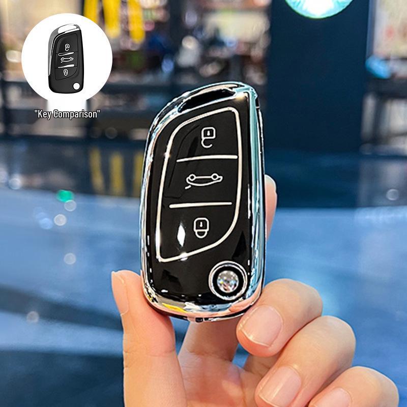 Universal Car Key Cover for Volkswagen, Toyota, Nissan, Honda, Peugeot, Citroen, Buick - Rear Protective Shell Buckle
