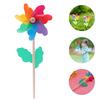 12 Pcs Colorful Windmill Toy Kids Pinwheels Handheld Garden Decorative Stakes Wind Spinners Outdoor Garden Supplies