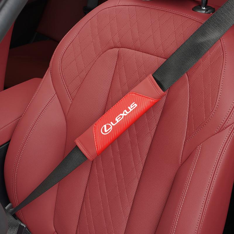 Car Seat Belt Shoulder Cover Carbon Fiber Protective Pad For Lexus F SPORT ES UX 300e GS GX IS LS LX CT LC LBX NX RX 350h 450h