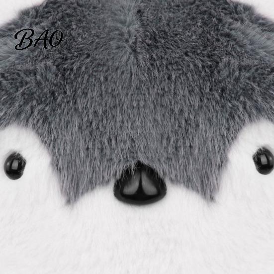 Versatile Wearable Plush Hat Animal Hat, Fox And Wolf Double-sided with 3D Ears, Soft Winter Cap Fuzzy Warm Cute for Men Women Cosplay Party
