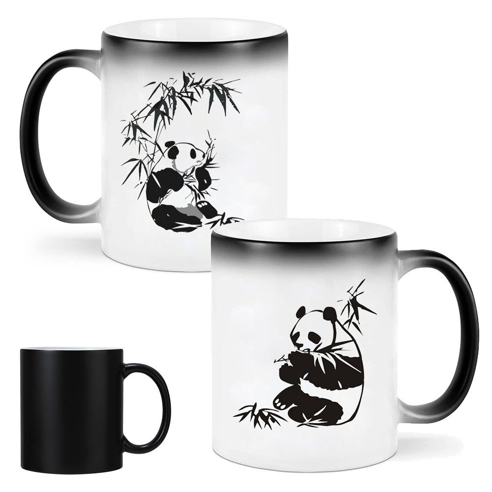 Ceramic Coffee Mark Cup Temperature-sensitive Color-changing Cup