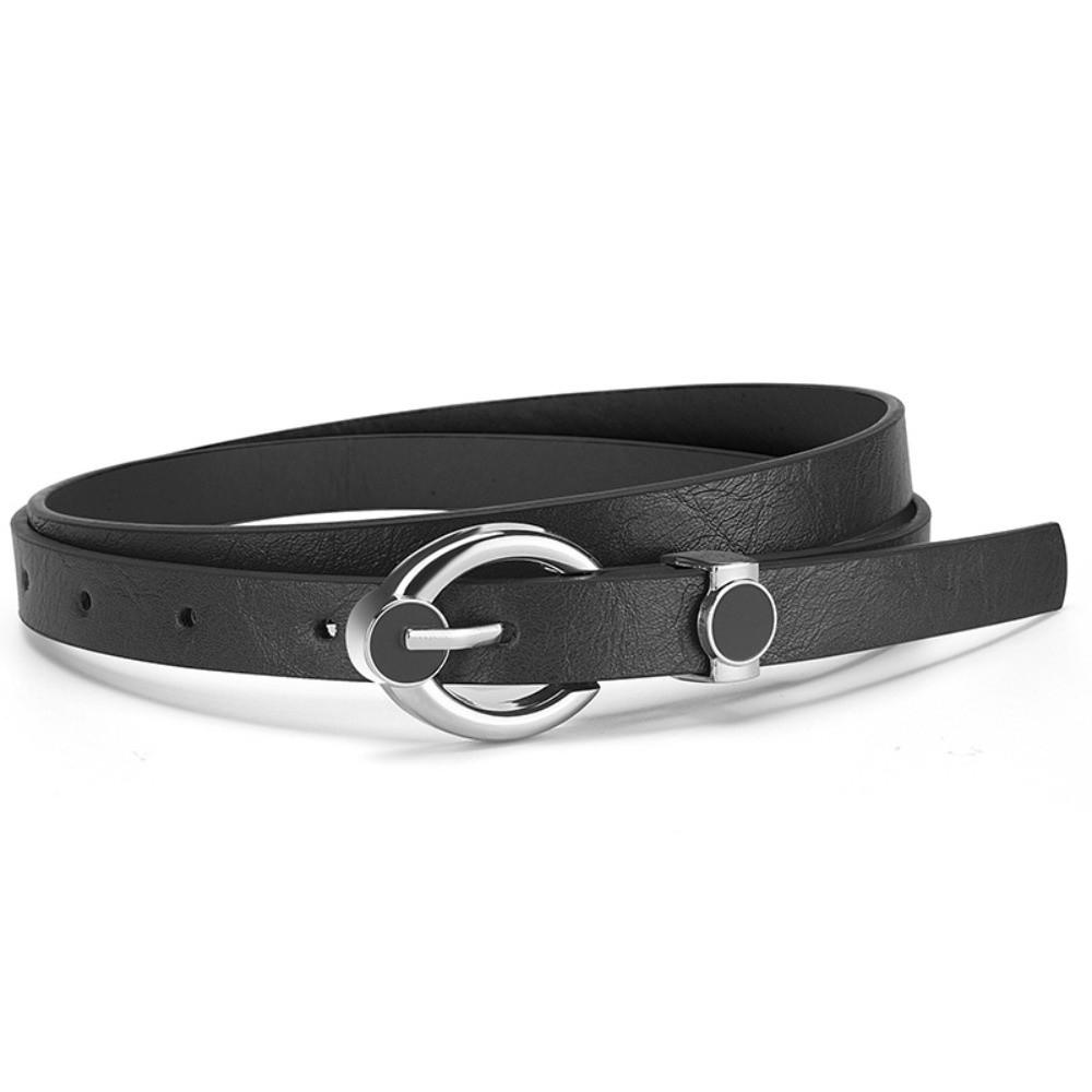 

Harajuku PU Leather Belt Chic Jeans Belts Fashion Thin Waist Belt For Women чорний