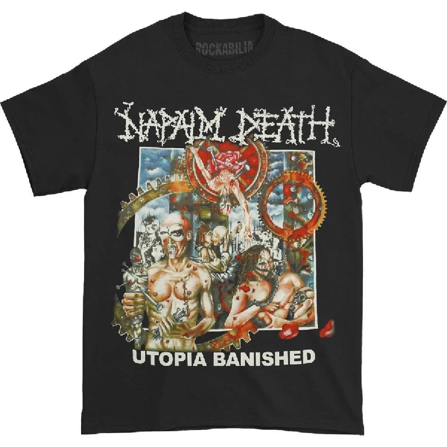 

Men s Napalm Death Utopia Banished T shirt Small Black L чорний