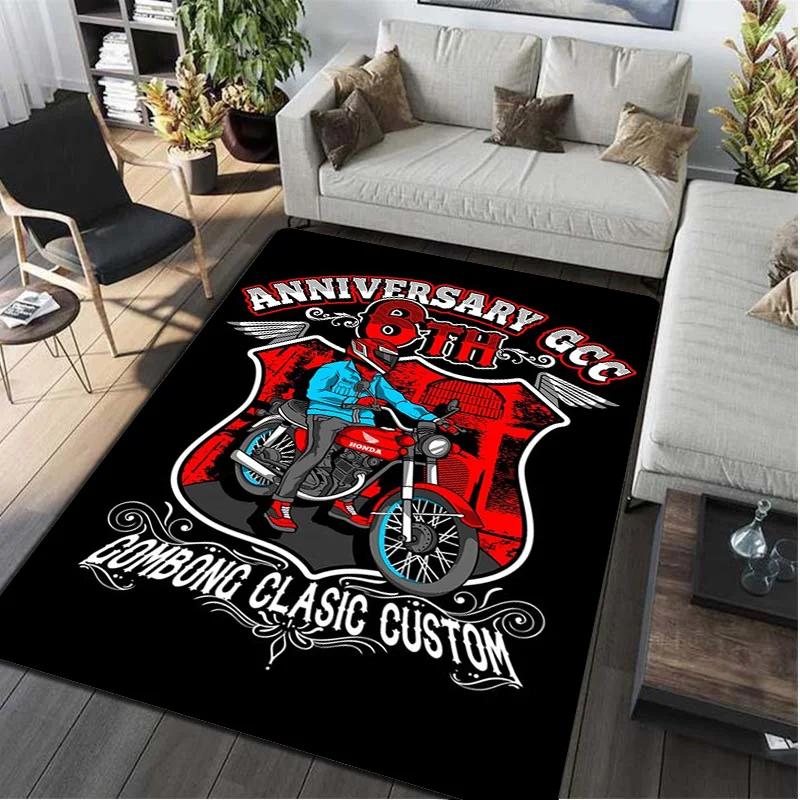 Motorcycle Motorbike Rider Carpet Area Rug Mat Floor Doormat Sofa Entracne Rugs for Living Room Bedroom Playroom Dropshipping