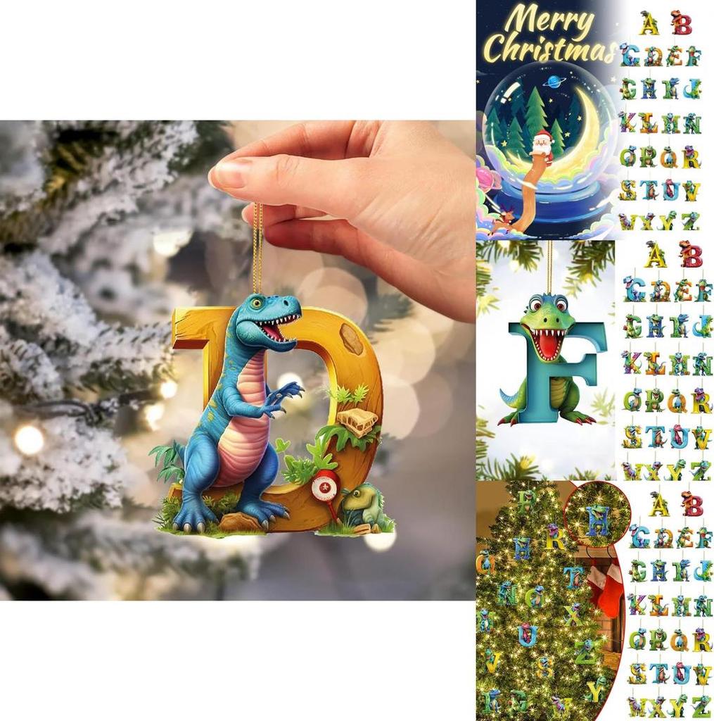 Colorful Acrylic Alphabet Letters Car Hanging Ornament For Christmas Home Decoration