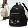 Oxford Embroidered Backpack Women's Travel Backpack Student Schoolbag