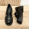 Spring and Summer New British Style Small Leather Shoes Round Head Muffin Bottom Soft Surface Soft Sole Single Shoes