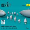 Reskit 2000 lb bomb fin Air Force type 2 pieces Plastic model parts 1/32 Mk.84 w/BSU-36/B RSK32-0524 (Airplane)