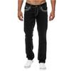 Men Jeans Solid Pockets Stretch Denim Straight Pants Spring Summer Business Casual Loose Jeans Trousers Daily Streetwear