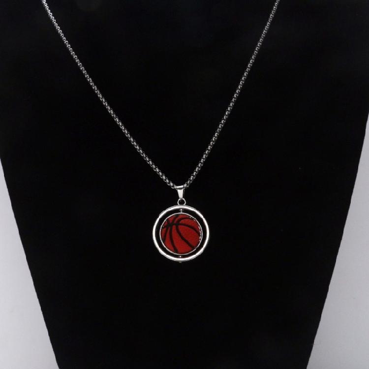 Stylish Rotating Sports Ball Accessory On A Sturdy Chain Crafted From Sturdy Stainless Steel For Fitness Enthusiasts