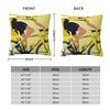France Yellow Jersey Pillowcase Polyester Linen Velvet Creative Zip Decor Throw Pillow Case Sofa Cushion Cover