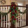 Teardrop Shape Christmas Pine Needle Garland Artificial Christmas Teardrop Wreath Front Door