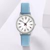 Luminous Digital Watch with Soft Faux Leather Strap 24 Hours Time Round Dial Quartz Women Fashion Wrist Watch