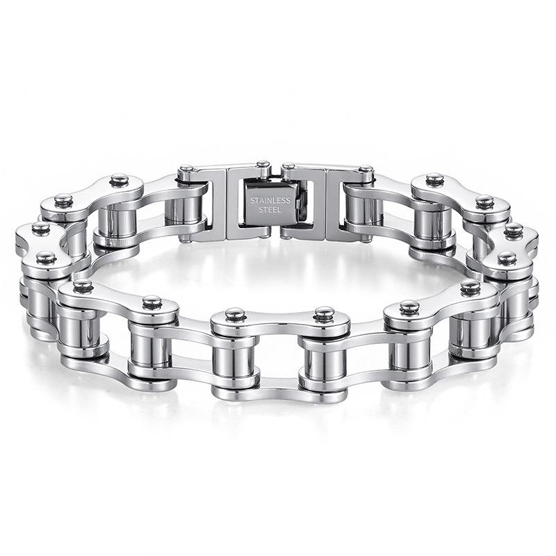 Men's Trendy Rock Personality Titanium Bicycle Bracelet