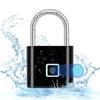 Smart Fingerprint Padlock Waterproof Zinc Alloy Biometric Padlocks USB Charging Fingerprint Lock Door Lock
