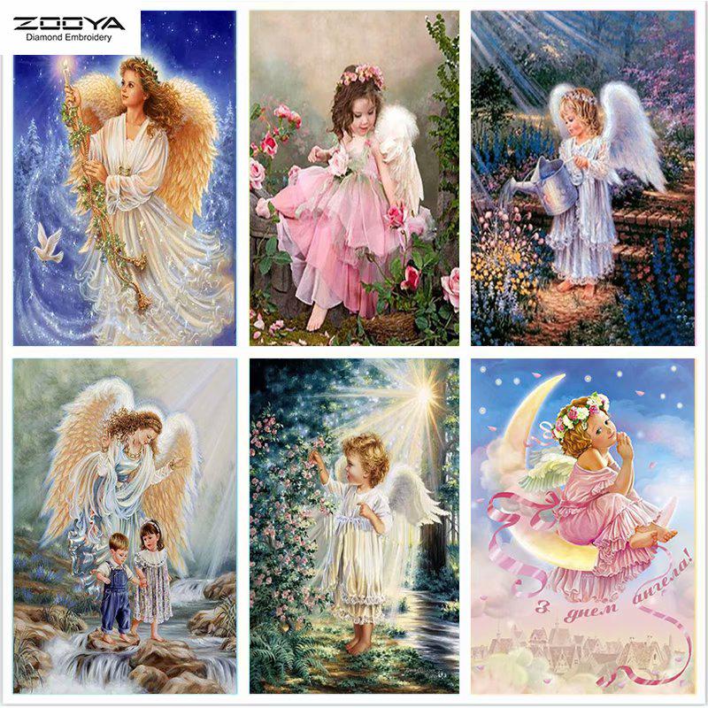 

ZOOYA DIY Полный дрель Алмазная картина Ангел Искусство Вышивка Крестом Мозаика Домашний Декор Подарок