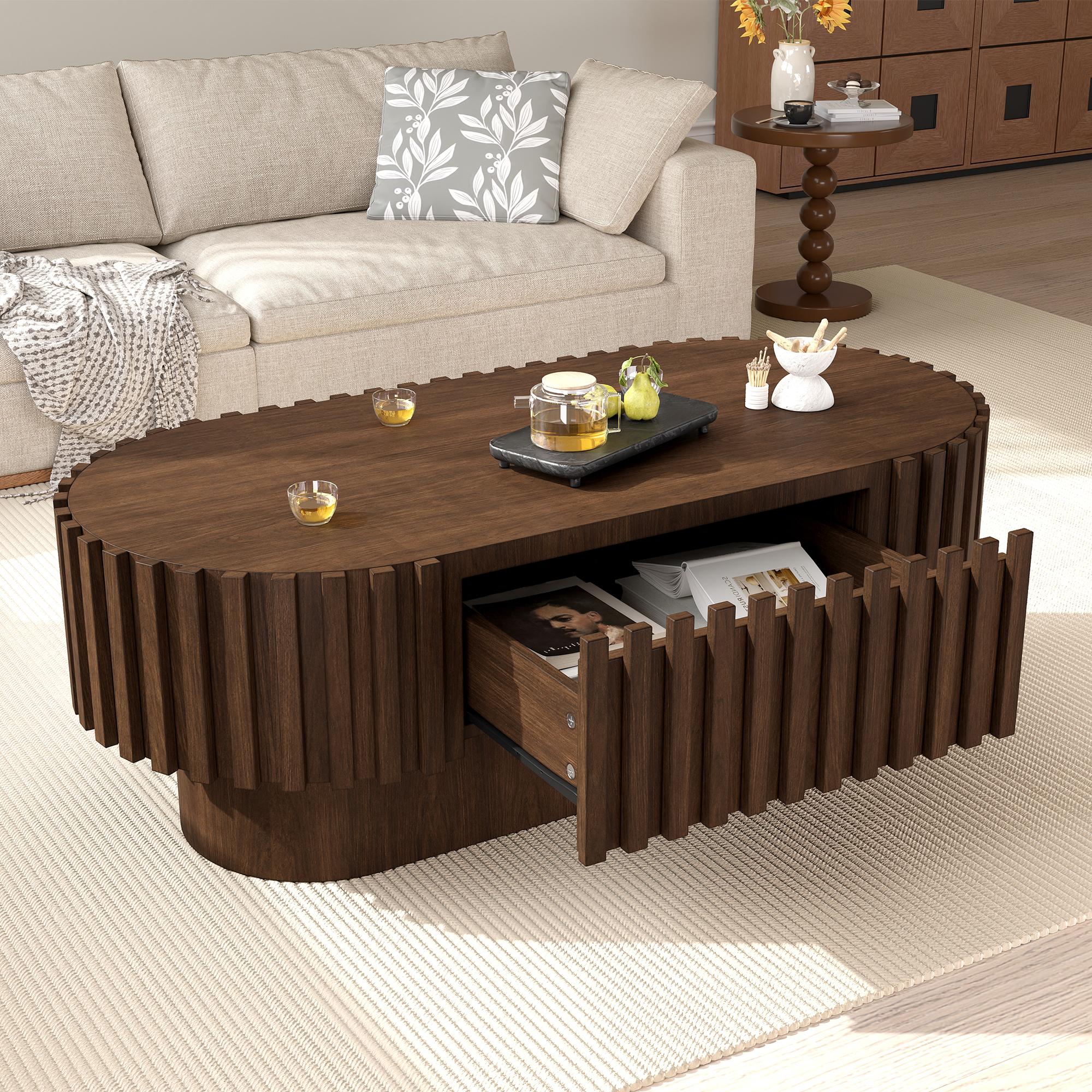 Oval Coffee Table 100×50×35.5 cm