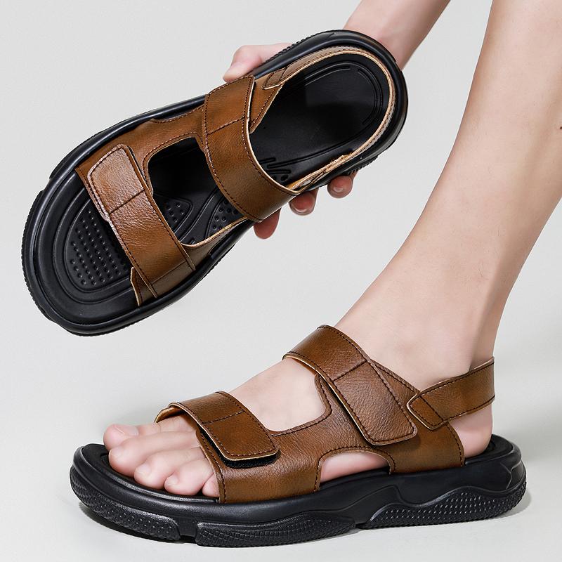 Fashion New Summer Men Fashionable Sandals European-style Casual Comfortable Breathable Flat-heeled Anti-slip Brand Sandals Size 40-46