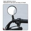2pcs Bike Rear View Mirror 8cm Adjustable Wide Angle Round Scooter Rearview Mirror Universal for Wheelchair Bicycle