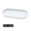 Plateaux de Rangement Oval en Silicone - Porte-Savon et Organisateur de Bijoux sans Perçage pour Coiffeuse et Salle de Bain, Boîtes de Rangement Multifonctionnelles Antidérapantes