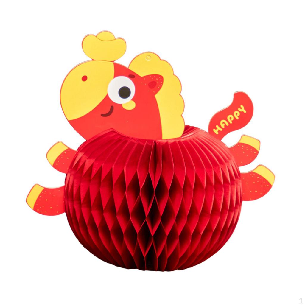 Horse Honeycomb Centerpiece Chinese Year Decoration Paper Ornament for