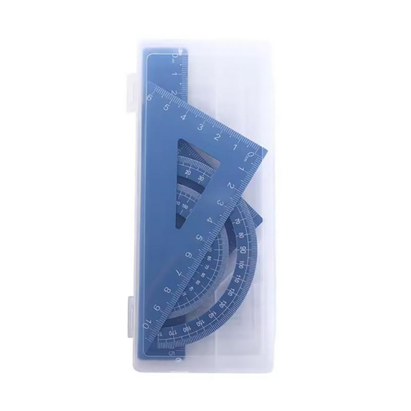 

Набор алюминиевых линеек 4 шт./набор Металлическая/пластиковая/мягкая Геометрия Математика Циркуль для рисования Канцелярские линейки Математические Для школы