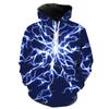 Lightning 3D-trykt hettegenser for menn Mote gensere Genser Langermet gutte jente hettegensere Streetwear Uformell hettejakke