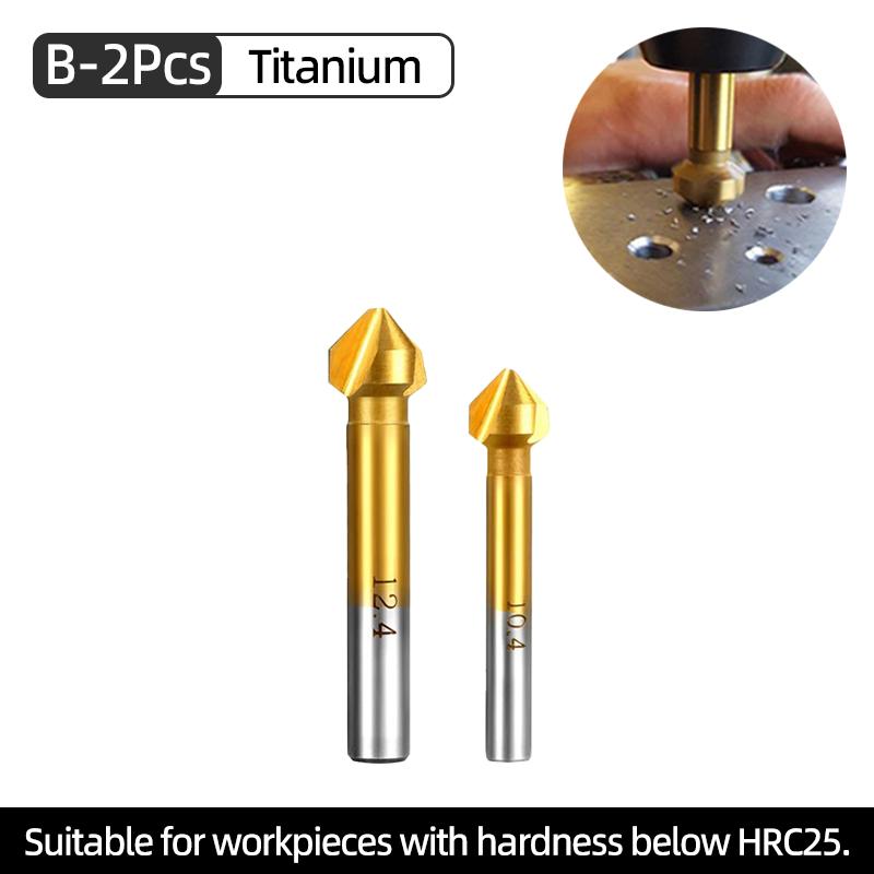 

Набор сверл с зенковкой 3 канавки, 90 градусов, титановая фреза для снятия фаски по дереву, металлу, заусенцы, инструменты для триммера 6,3–20,5 мм