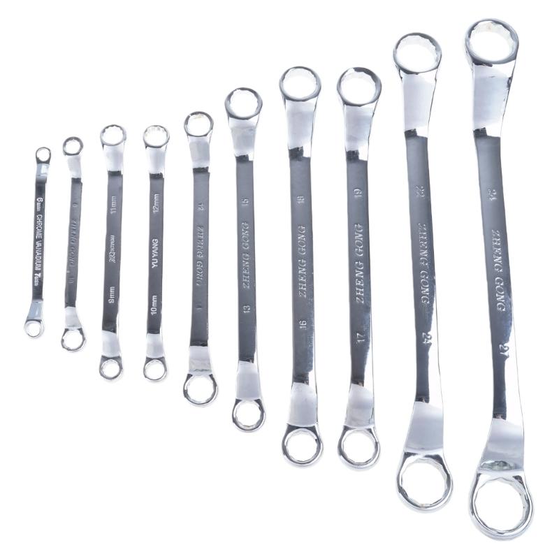 45 Degree Double End Box End Wrench Offset Spanner Garage Workshop Repair Hand Tool Hardened Offset Spanner Tool