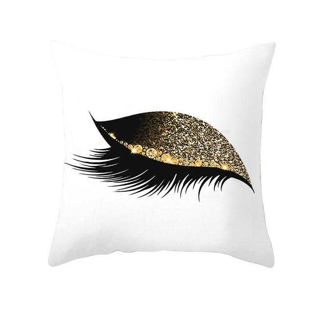 Cushion Cover Eyelash Fashion Decoration Pillow Case Pillow Case Polyester Funda Cojin Sofa Home Decoration