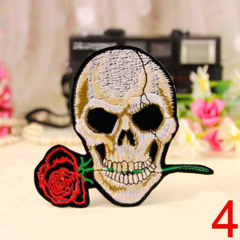 

1 шт. панк-череп вышитый утюгом / пришитый нашивка аппликация значок футболка одежда своими руками 4