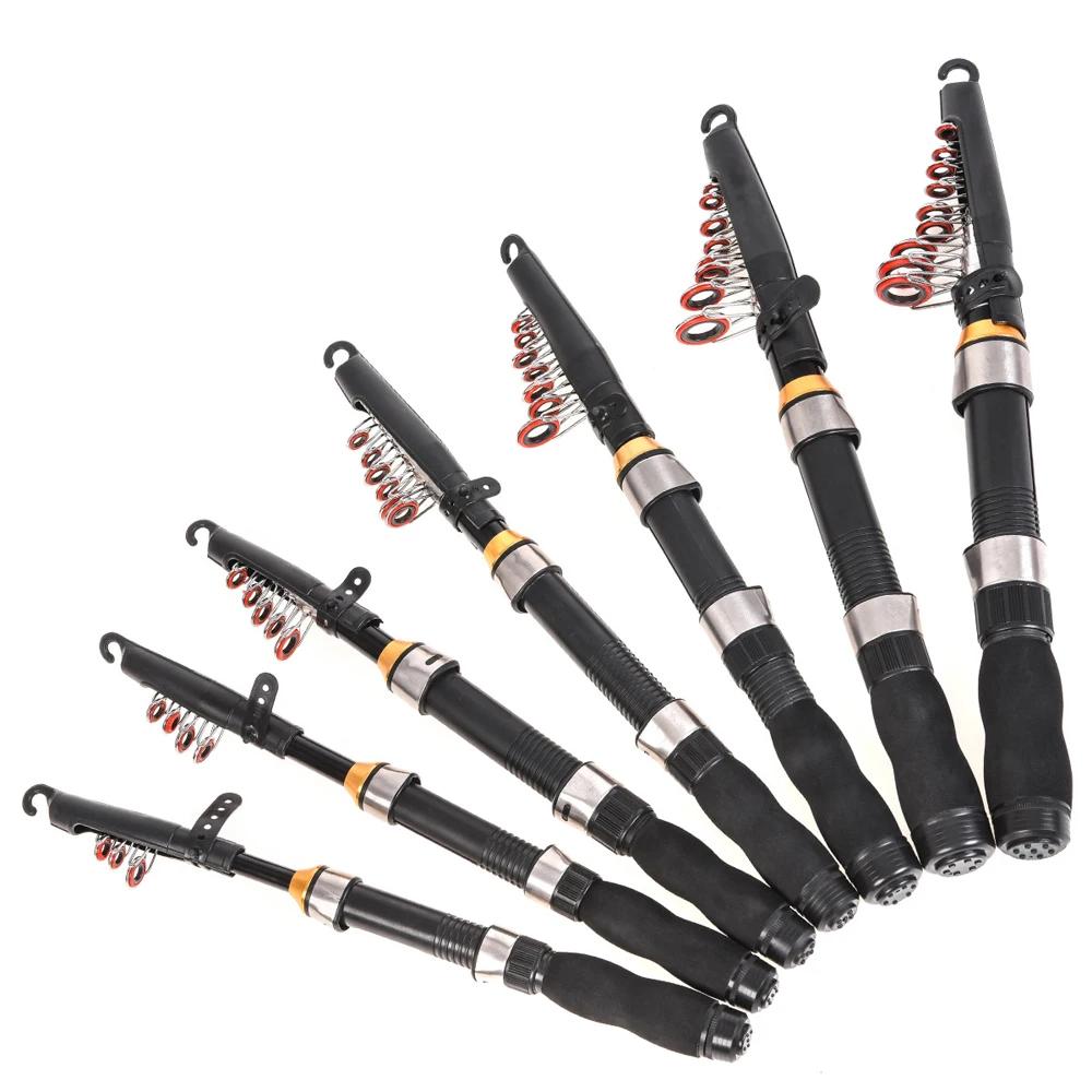 Ultra Short Mini Ice Fishing Rod Telescopic 1M-2.3M Telescopic Pocket Travel Pole for Lure Fish in Saltwater Freshwater Winter 260319