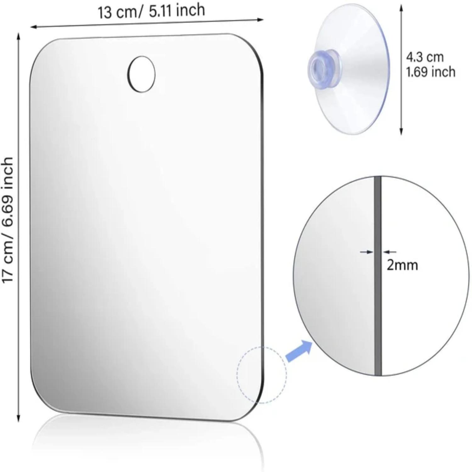

Портативные дорожные аксессуары для ванной комнаты, одно акриловое зеркало с настенным присоской, зеркало для душа для бритья мужчин и макияжа женщин