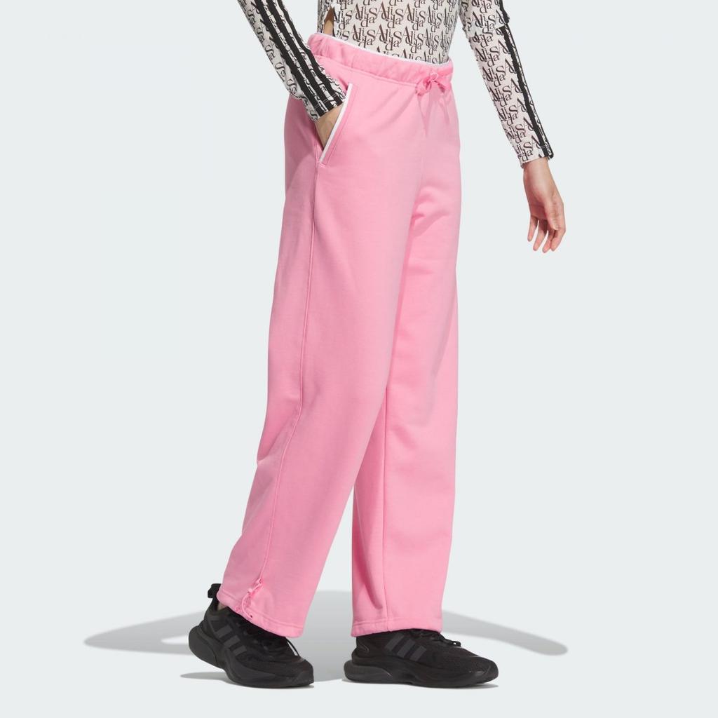 New Adidas W Verbiage Pt1 Knitted Sports Pants Women's Blessing Pink JD3470