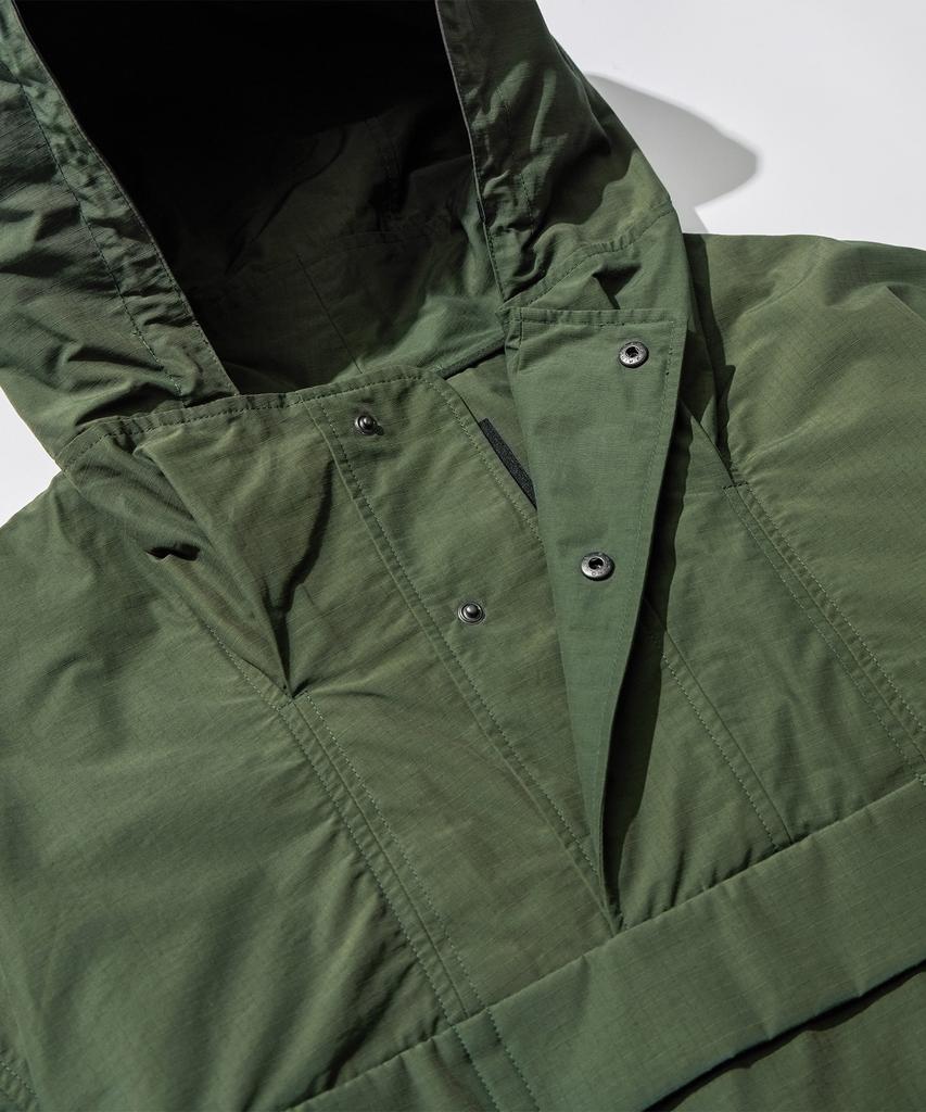 Kalapatthar Nylon Rib Pullover Jacket - Khaki