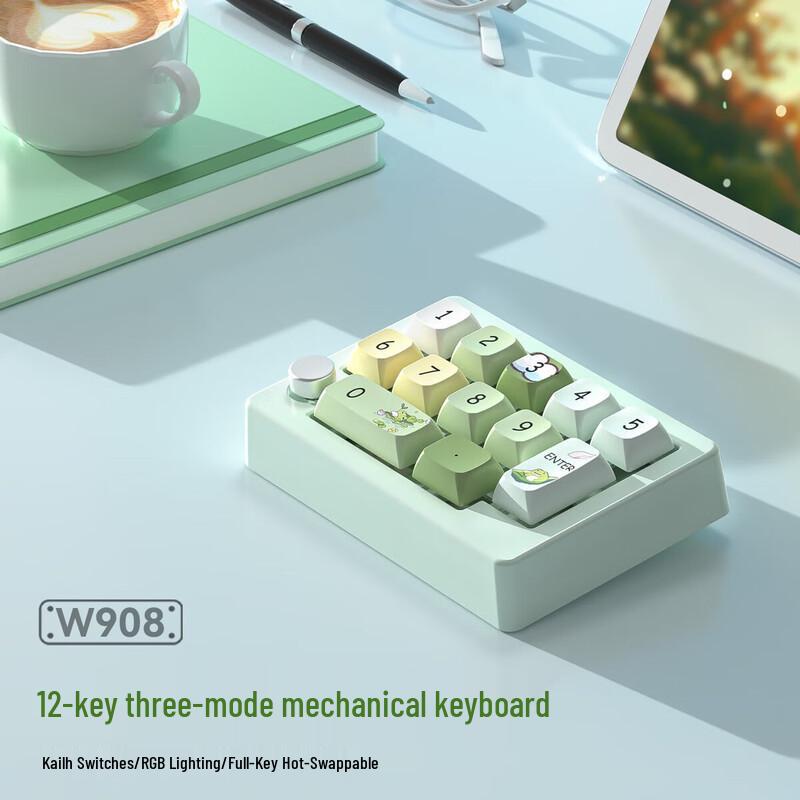 MKESPN SXS-W908 Tri-Mode RGB Hot-Swappable Mechanical Gaming Keyboard