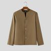 INCERUN Oversized Men Casual Long Sleeve Buttons Up Blazer Tops