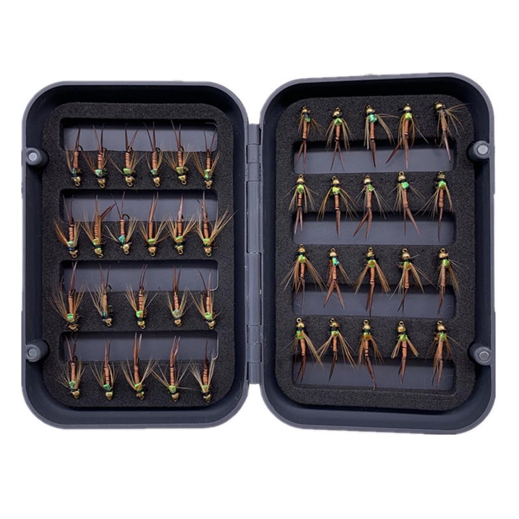 25 шт./кор. влажные/сухие приманки для ловли мух нахлыстом для форели — фото 8