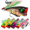 Mini Bionic Fake Bait Fishing Lure 4.3cm 4g with Feathers Colorful Wave Lure Bait for Angling