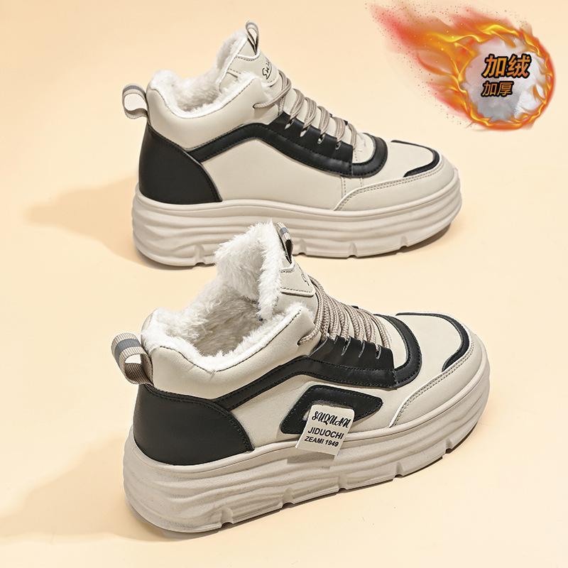 

Winter velvet high-top shoes thick-soled heightening sports shoes thickened warm cotton shoes short boots 35