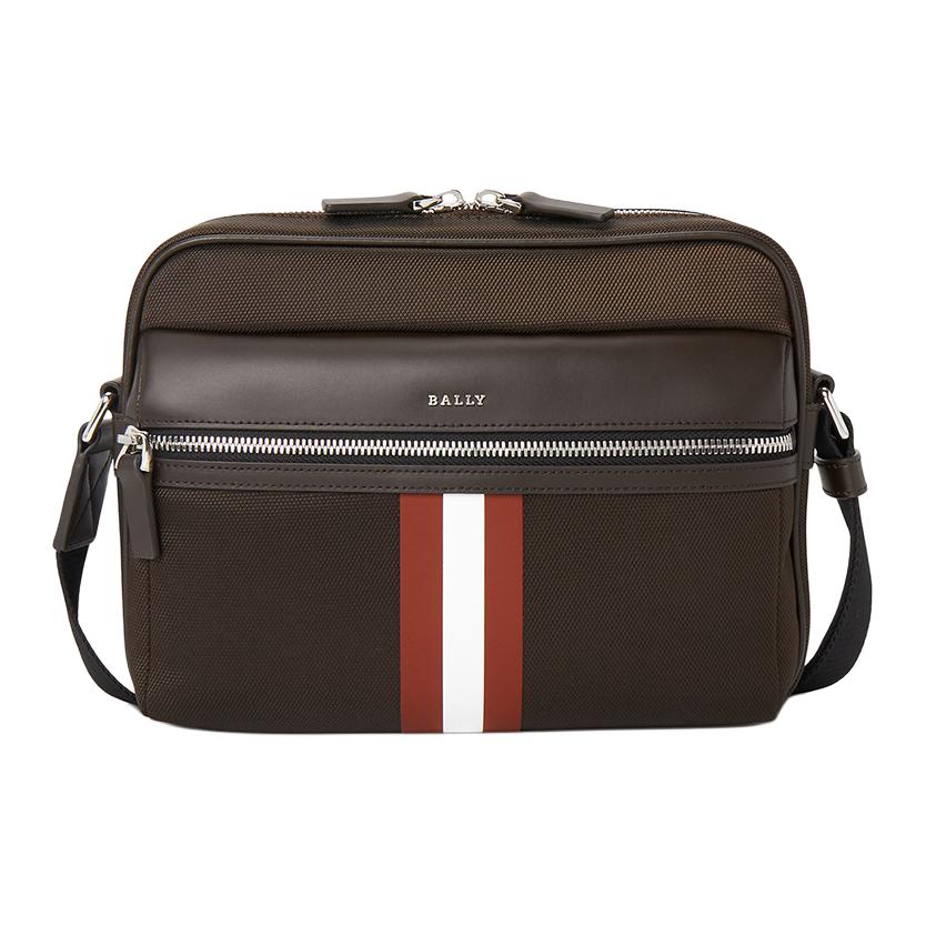 

Bally Tharek Classic Logo Polyester Crossbody Shoulder Bag Men bags Red-Brown 6313201 Basic Set (Bag+Dust Bag)