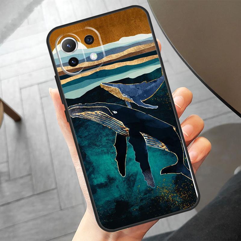

Whale Fish Wave Sea Case For Xiaomi 14 15 17 Ultra 13T 14T 15T Pro POCO F8 Ultra F7 F5 F6 X3 X5 X6 X7 Pro Cover POCO F6