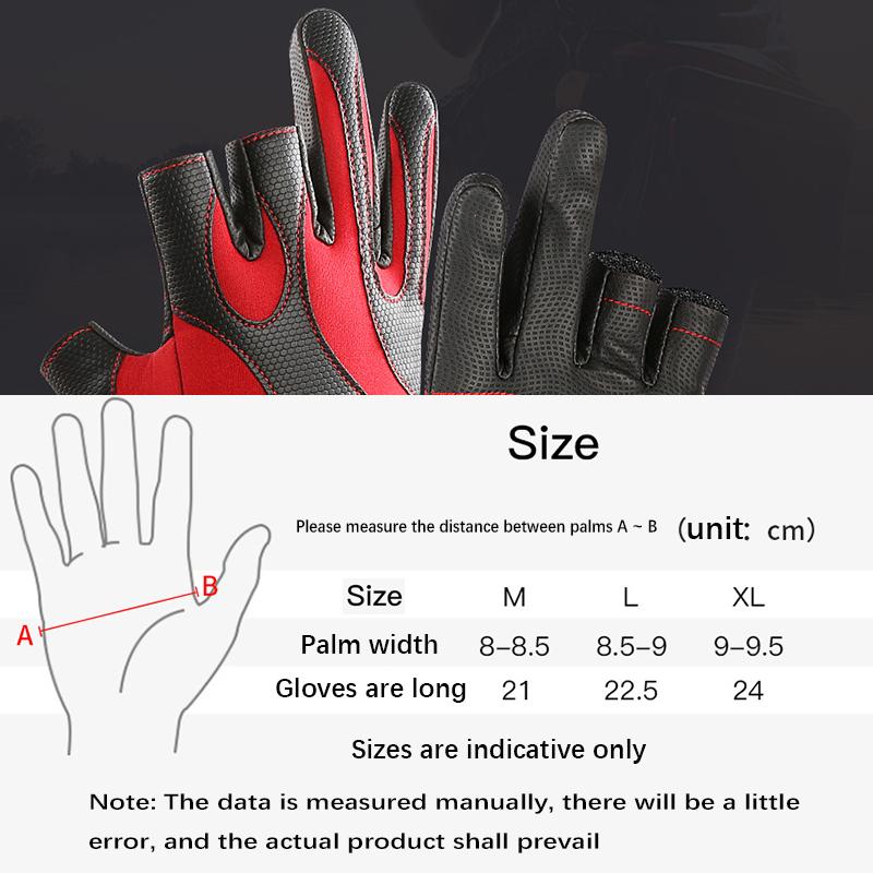 Autumn and Winter Outdoor Riding Fishing Open Three Finger Fishing Gloves Men's and Women's Non-slip Sports Bicycle Riding Glove