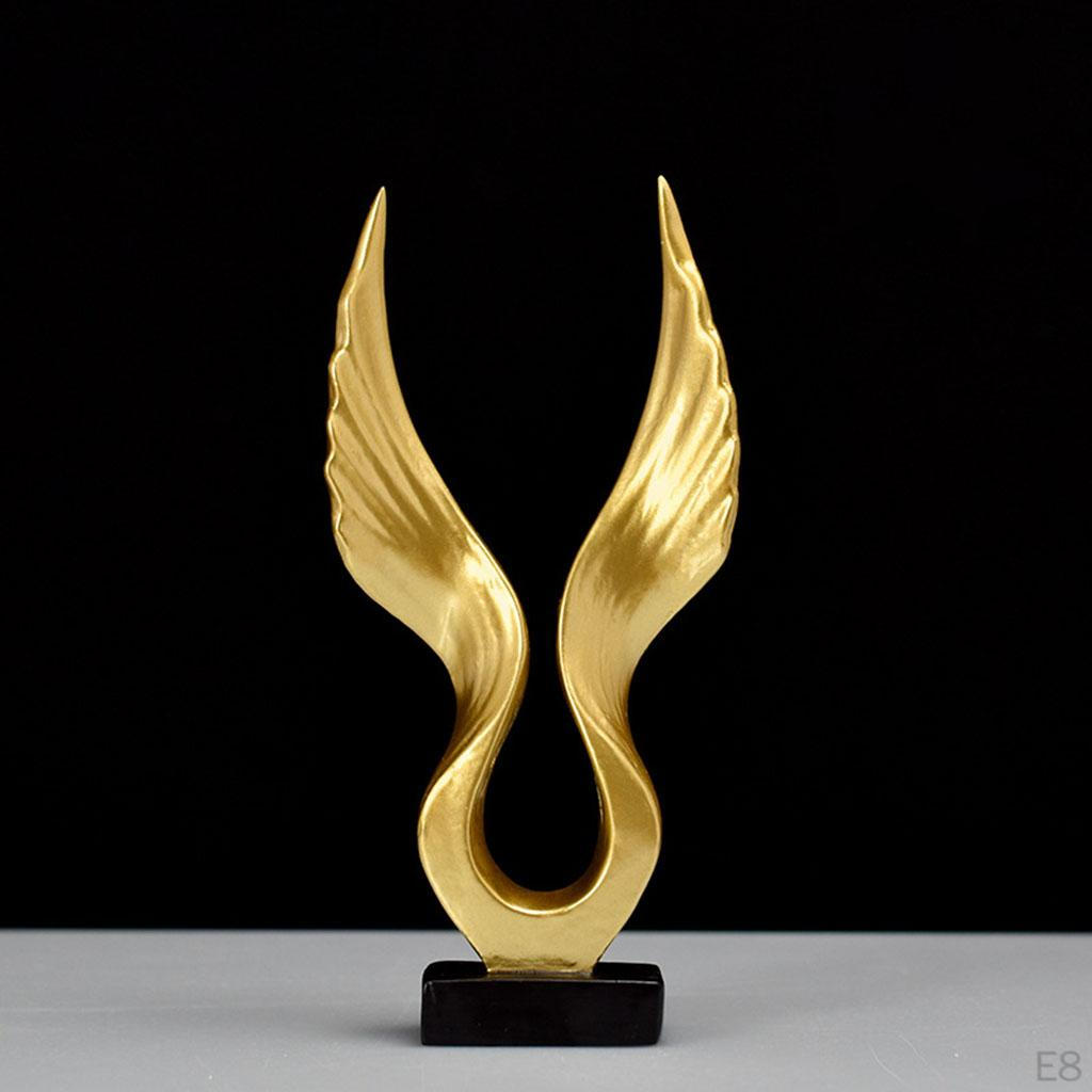 3/Angel Wing Statue Resin Figurine Sculpture Artwork Feng Shui European Style Miniature Animal Model