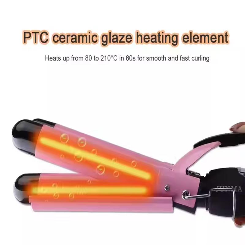 Hot Selling Three Tube Curling Stick Egg Roll Fluffy Thin Curling Stick Waver Hair Curler 3 Barrel Hair Curler