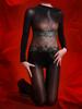 Sexy Patchwork Lace Waist Sheer Transparent Jumpsuit Women's 5D Oil Shiny Tights Ultrathin Bodysuit Shaping Woman Leotard